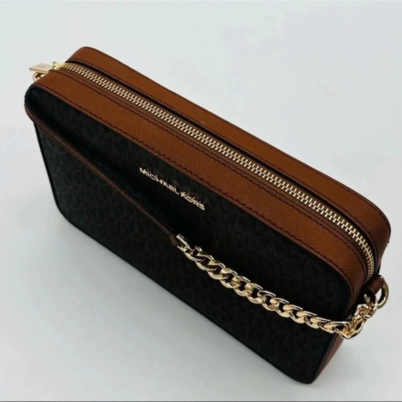 Michael Kors Large EW Crossbody Bag & Large Trifold Wallet Brown | BUNDLE SET - Picture 7 of 13